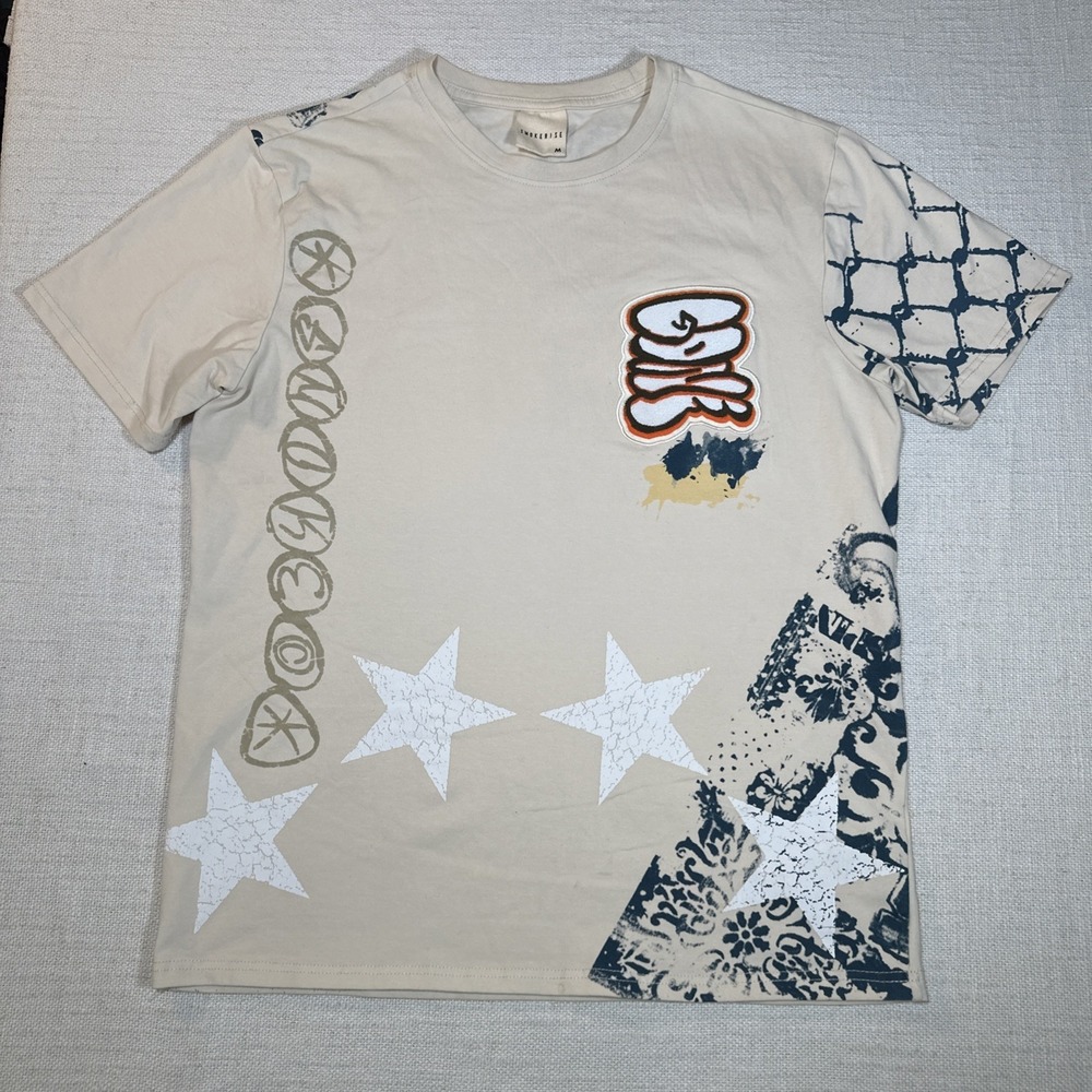 Smoke Rise Graffiti‎ Graphic Tee M Streetwear Patch Graphic Urban Skater